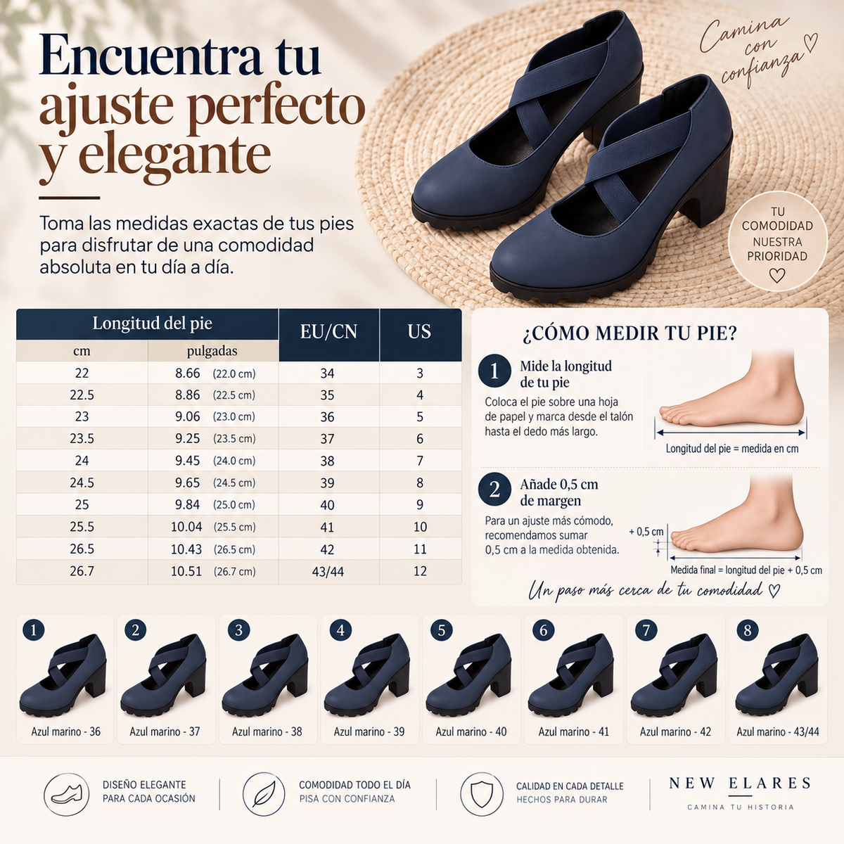 📢📢¡¡¡50 % de descuento!!!🎉✨ Zapatos de tacón para mujer con puntera redonda, tiras cruzadas, tacón grueso, plataforma y aberturas, de tacón alto