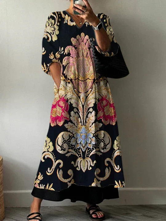 KLARA™ - VESTIDO LARGO ELEGANTE CON DRAPEADOS