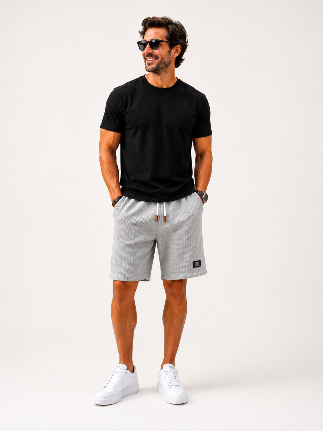 NEW ELARES | BERMUDAS CAPRI DE TEJIDO WAFFLE