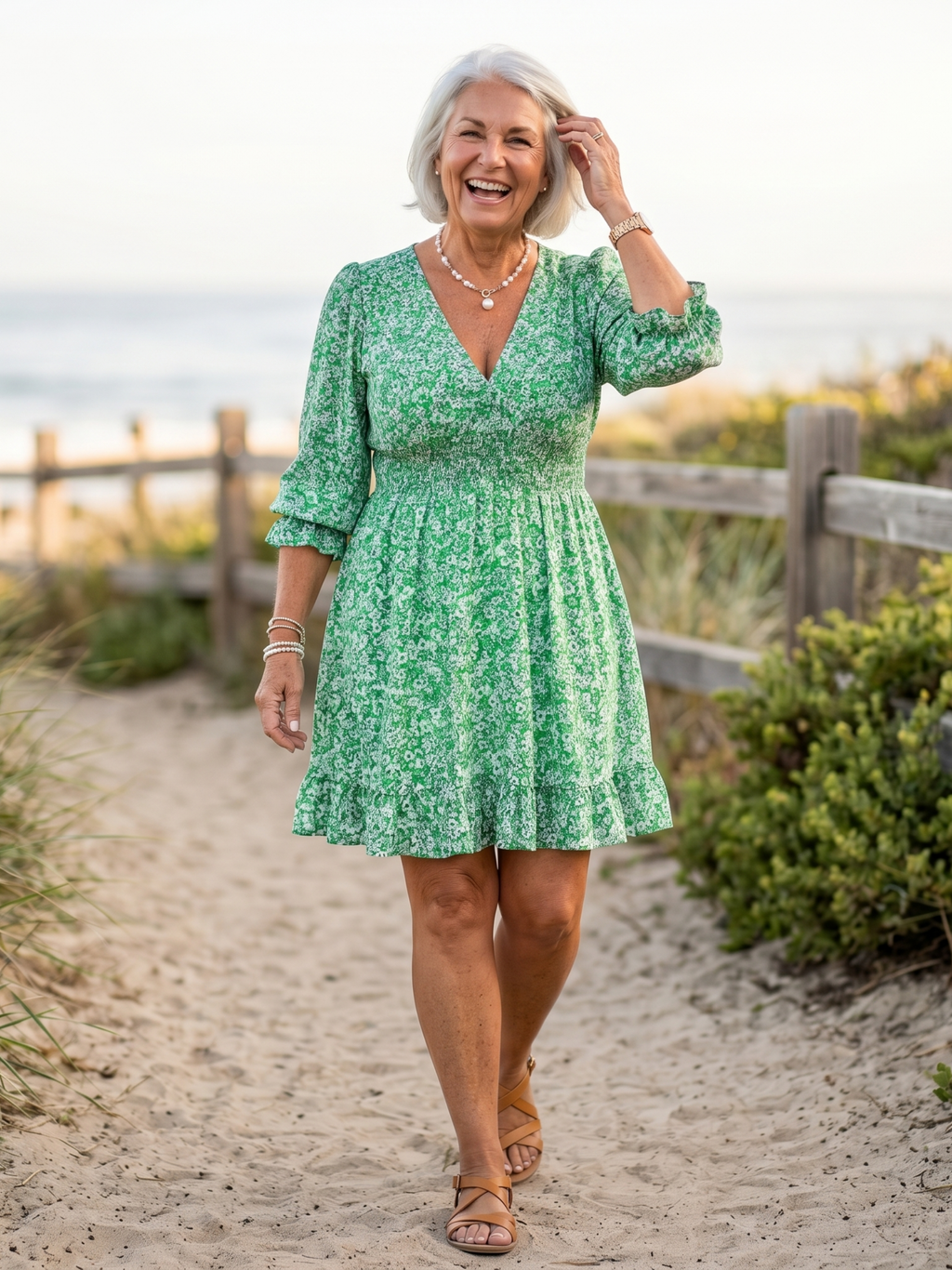 SUNNA™  - MINI VESTIDO FLORAL ELEGANTE