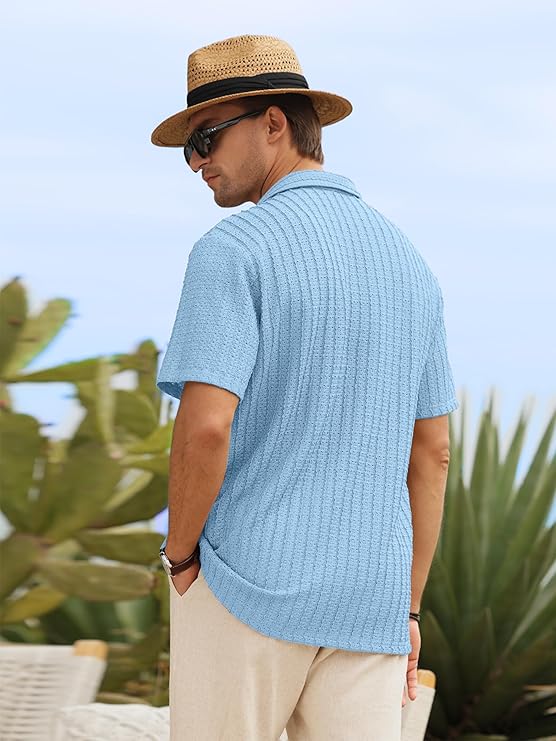 Camisa de verano texturizada para hombre