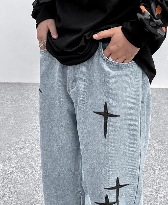 Bruno | Jeans rectos con detalles bordados
