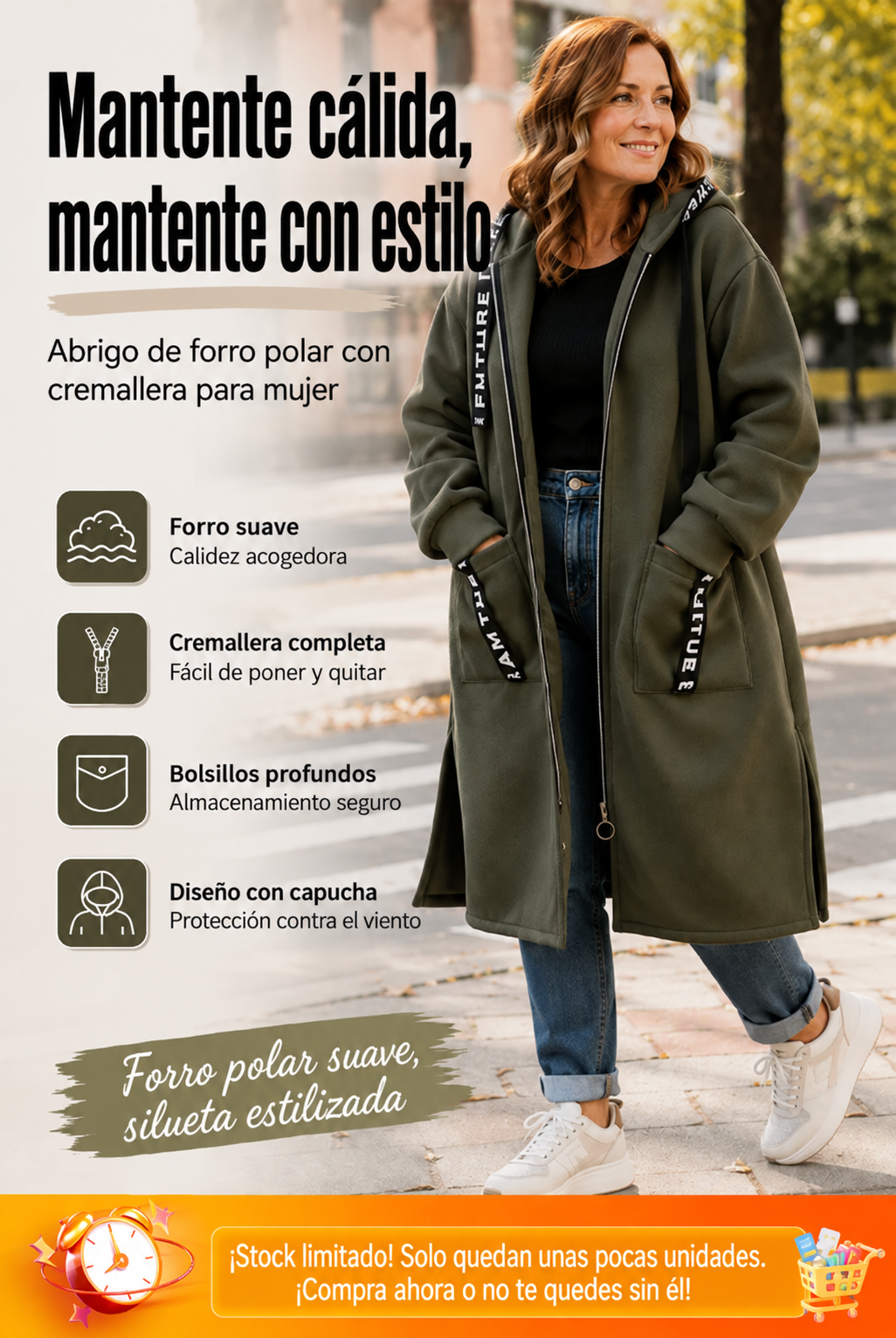 🥳💞 ¡Más de 78.000 unidades vendidas!   🧥 Abrigo sudadera oversize con capucha para mujer 🎁