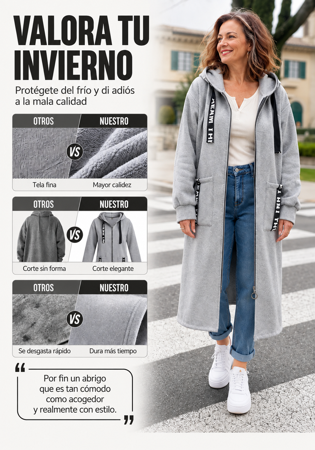 🥳💞 ¡Más de 78.000 unidades vendidas!   🧥 Abrigo sudadera oversize con capucha para mujer 🎁