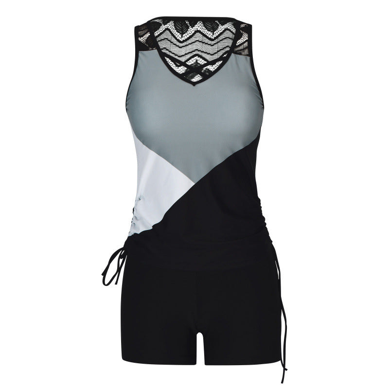 🏖️ Rebajas de verano: 60 % de descuento 🏝️🩱 Tankini de dos piezas —de corte alto con top bandeau— perfecto para la playa👙