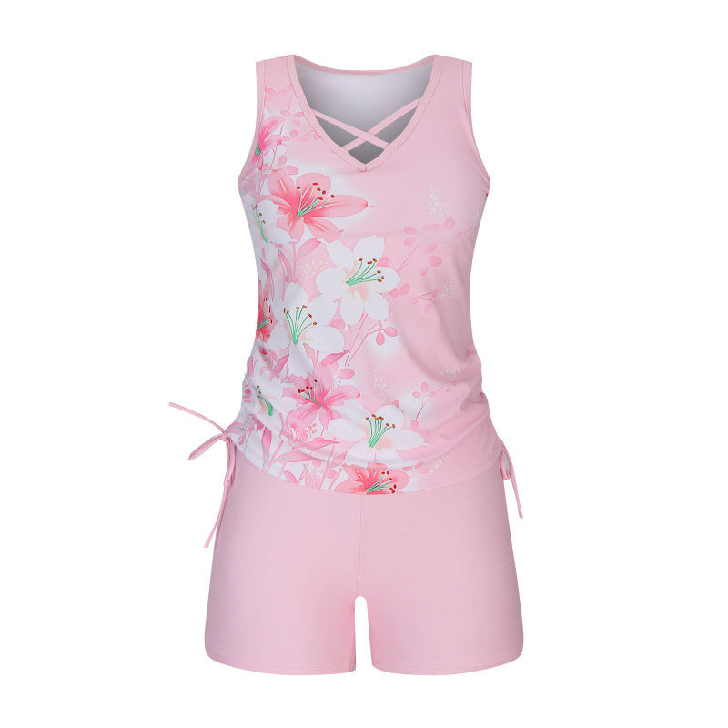 🏖️ Rebajas de verano: 60 % de descuento 🏝️🩱 Tankini de dos piezas —de corte alto con top bandeau— perfecto para la playa👙