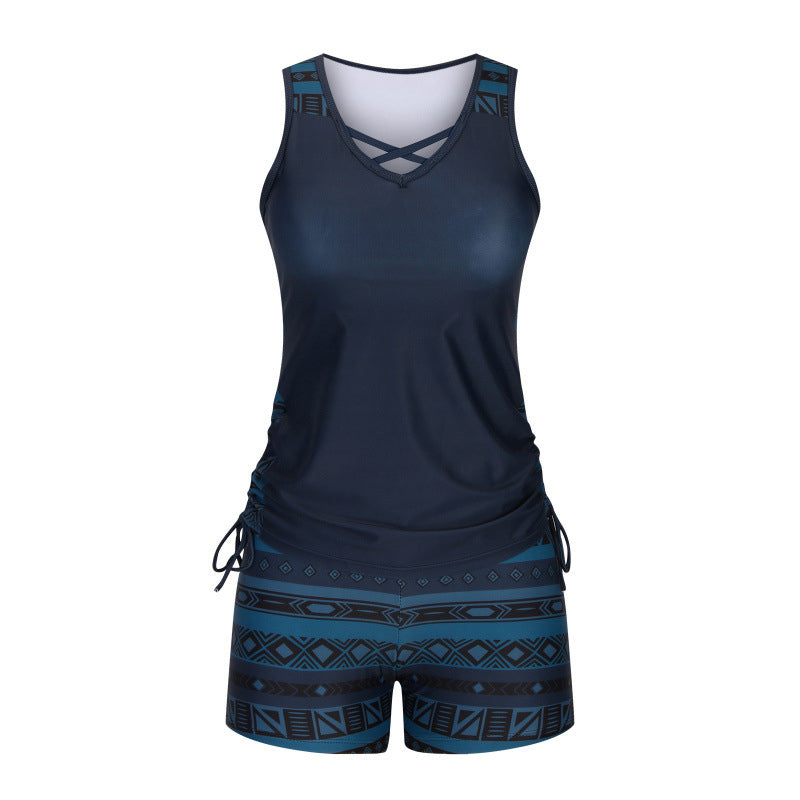 🏖️ Rebajas de verano: 60 % de descuento 🏝️🩱 Tankini de dos piezas —de corte alto con top bandeau— perfecto para la playa👙