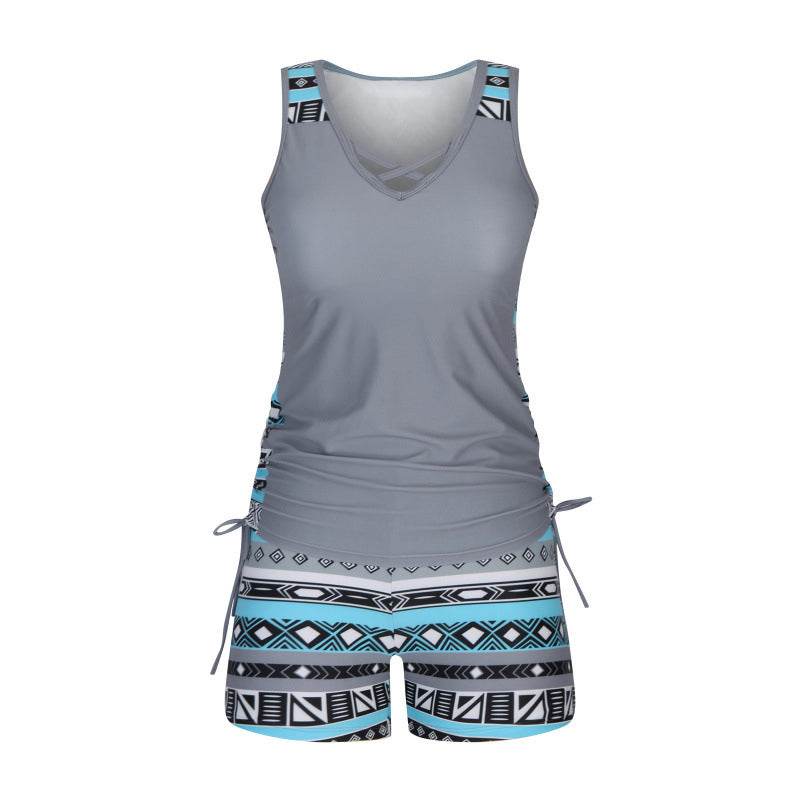 🏖️ Rebajas de verano: 60 % de descuento 🏝️🩱 Tankini de dos piezas —de corte alto con top bandeau— perfecto para la playa👙