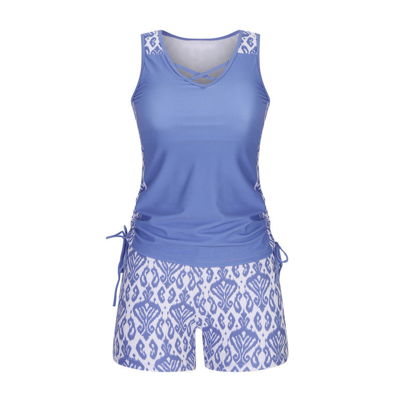🏖️ Rebajas de verano: 60 % de descuento 🏝️🩱 Tankini de dos piezas —de corte alto con top bandeau— perfecto para la playa👙