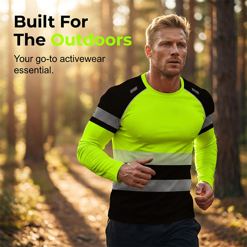 🏃‍♂️ Camiseta de manga larga deportiva para hombre: transpirable, con un estampado discreto, ideal para los días activos