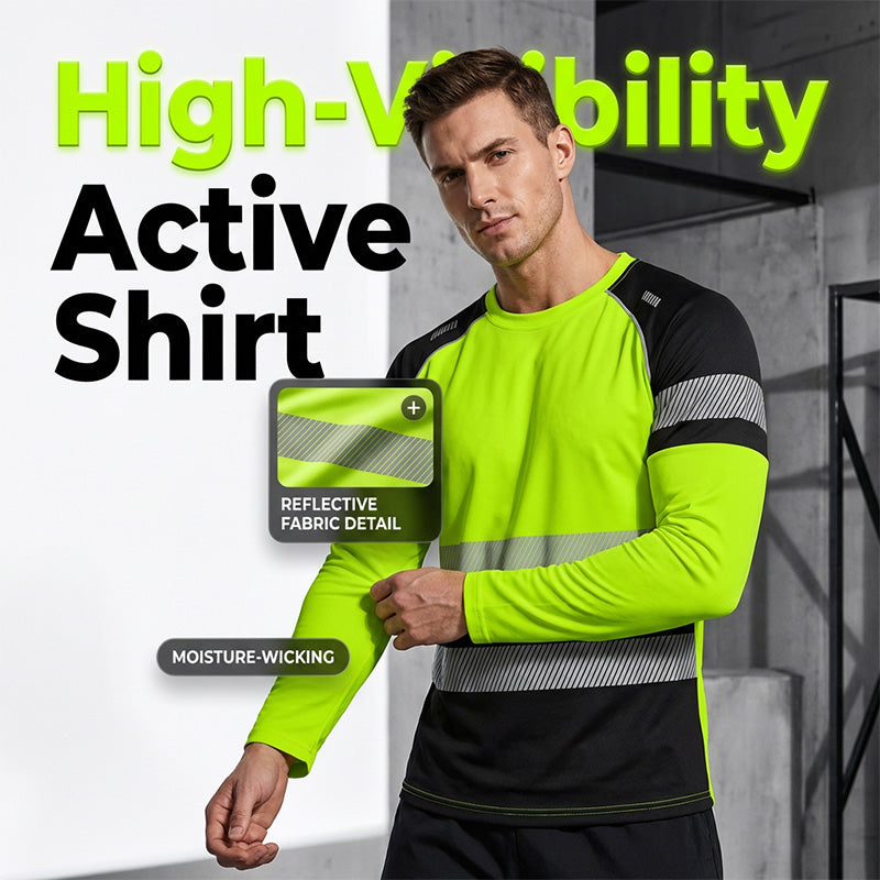 🏃‍♂️ Camiseta de manga larga deportiva para hombre: transpirable, con un estampado discreto, ideal para los días activos
