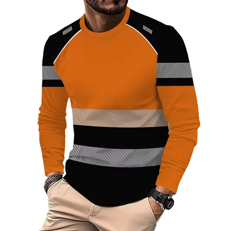 🏃‍♂️ Camiseta de manga larga deportiva para hombre: transpirable, con un estampado discreto, ideal para los días activos