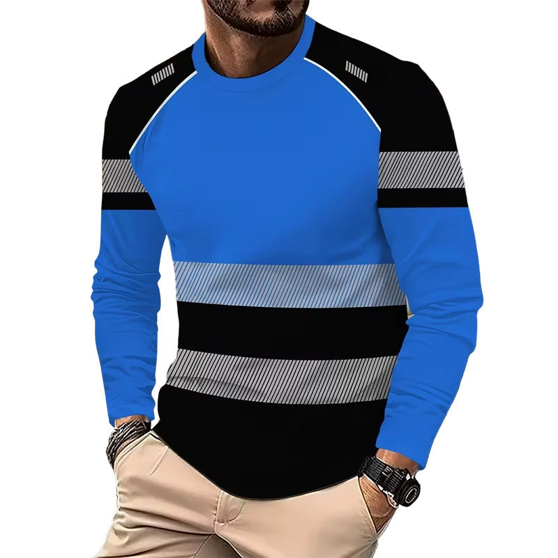 🏃‍♂️ Camiseta de manga larga deportiva para hombre: transpirable, con un estampado discreto, ideal para los días activos