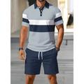 👕 Conjunto de 2 piezas (camisa y pantalones cortos) para hombre: cómodo, transpirable y versátil, ideal para el verano, el tiempo libre y los viajes ☀️🩳